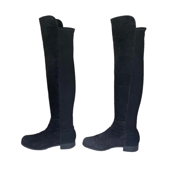 STUART WEITZMAN 5050 Bold Boot black suede over the knee women’s size 5 - Picture 3 of 13